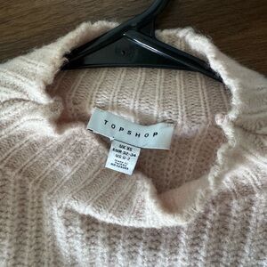 Topshop Soft Pink Cowl Neck Sweater